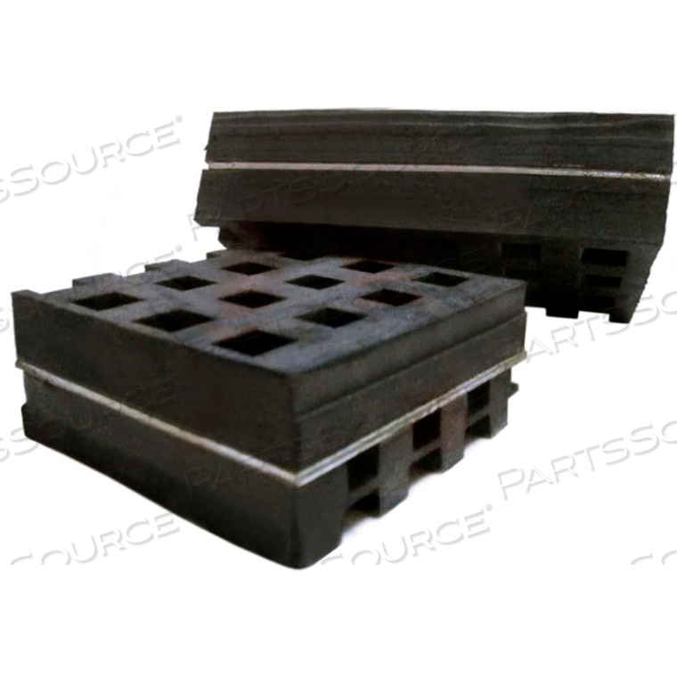 NEOPRENE STEEL PADS 2-1/4"L X 2-1/4"W X 5/8"H by Andre