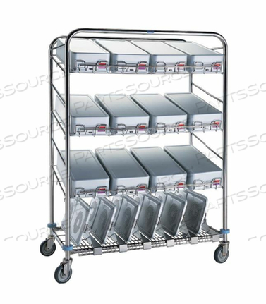 INSTRUMENT CONTAINER WASH CART, 49"W X 26"D X 67"H by Pedigo Products, Inc.