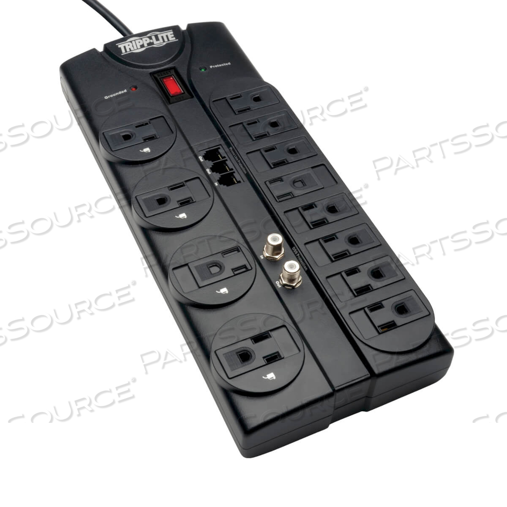 SURGE PROTECTOR 12 OUTLET 120V RJ11 COAX 8FT CORD 2880 JOULE by Tripp Lite