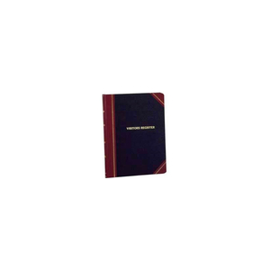 VISITOR'S REGISTER BOOK, 10-7/8" X 14-1/8", BLACK COVER, 150 PAGES/PAD by Boorum & Pease