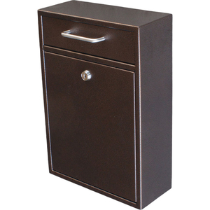 MAIL BOSS EPOCH WALL MOUNT LOCKING DROP BOX 11-1/4"W X 4-3/4"D X 16-1/4"H BRONZE by Epoch Design LLC Dba Mail Boss MAIL BOSS EPOCH WALL MOUNT LOCKING DROP BOX 11-1/4"W X 4-3/4"D X 16-1/4"H BRONZE by Epoch Design LLC Dba Mail Boss