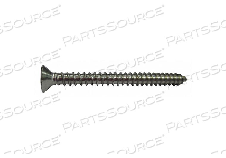 SHEET METAL SCREW, #6 SIZE, 1 1/2 IN LG, 18-8 STAINLESS STEEL, PLAIN, FLAT, PHILLIPS by Fabory SHEET METAL SCREW, #6 SIZE, 1 1/2 IN LG, 18-8 STAINLESS STEEL, PLAIN, FLAT, PHILLIPS by Fabory