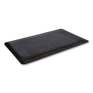 CUSHION-STEP SURFACE MAT, 36 X 72, MARBLEIZED RUBBER, BLACK by Crown