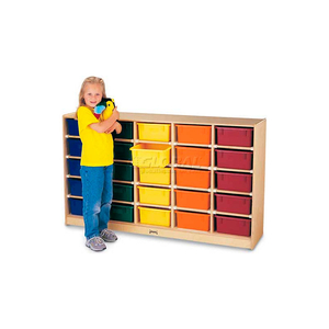 25 TUB MOBILE CUBBIE W/COLORED TUBS, 60"W X 15"D X 35-1/2"H, BIRCH PLYWOOD by Jonti-Craft Inc 25 TUB MOBILE CUBBIE W/COLORED TUBS, 60"W X 15"D X 35-1/2"H, BIRCH PLYWOOD by Jonti-Craft Inc