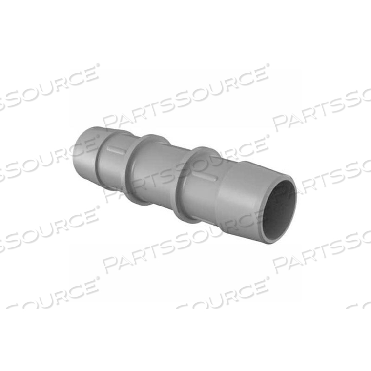 3/4" BARBED STRAIGHT COUPLER, GRAY KYNAR 