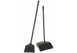 LOBBY DUST PAN W/LID AND BROOM SET BLACK by Tough Guy