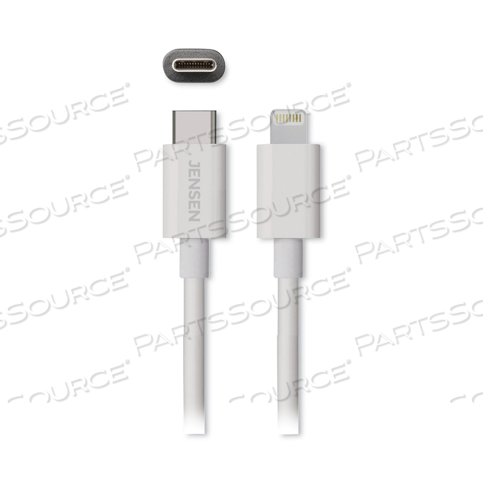 USB-C TO LIGHTNING CABLE, 3 FT, WHITE 