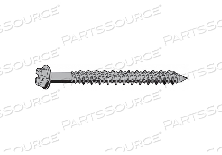 CONCRETE ANCHOR SCREW, 1 1/4 IN OVERALL LG, 3/16 IN DIA, STEEL, BLUE RUSPERT by Fabory CONCRETE ANCHOR SCREW, 1 1/4 IN OVERALL LG, 3/16 IN DIA, STEEL, BLUE RUSPERT by Fabory