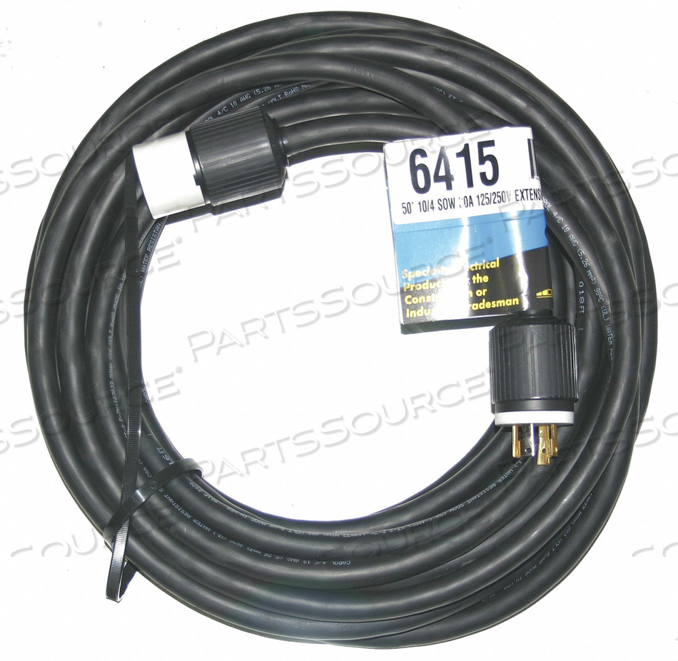 EXTENSION CORD 50FT 10GA 30A SOW BLK by CEP