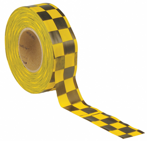 FLAGGING TAPE YLLW/BLK 300 FT X 1-3/8 IN by Presco
