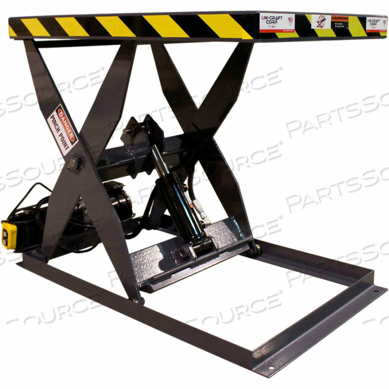 HYDRAULIC SCISSOR LIFT TABLE HAND OPERATED 1500 LB CAP. 