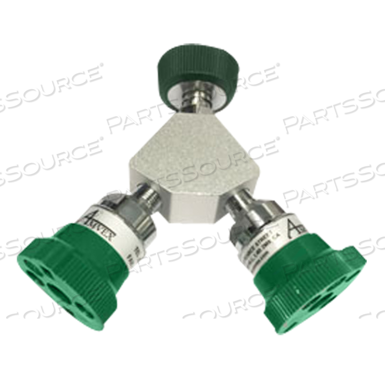 OHMEDA Y-BLOCK COUPLER ASSEMBLY, OXYGEN MEDIA, OUTLET HANDTIGHT INLET by Ohio Medical, LLC