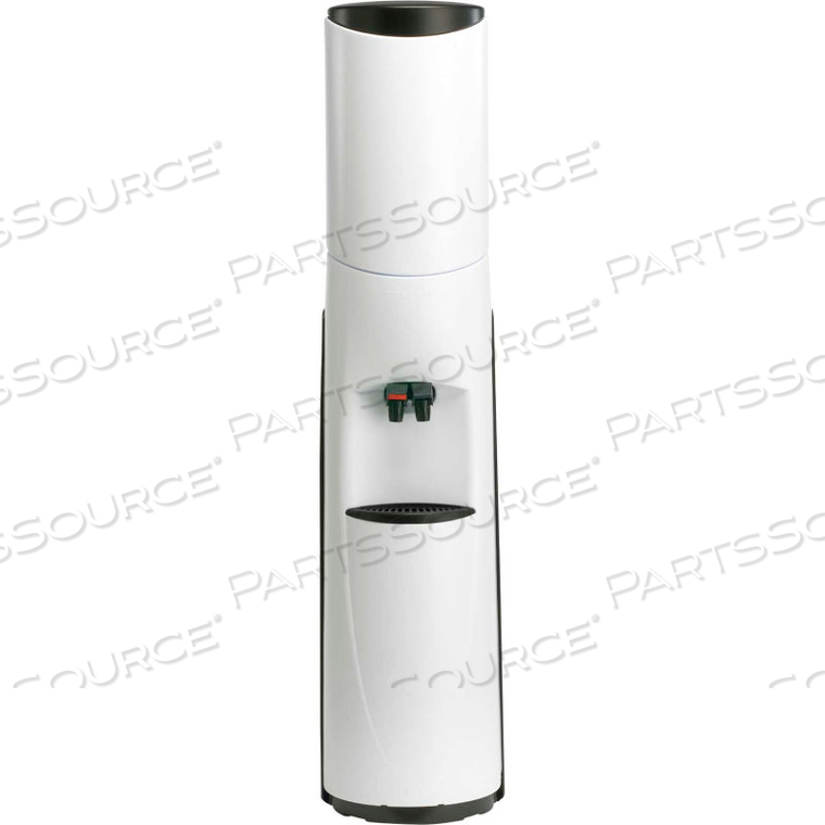 AQUAVERVE BOTTLELESS PACIFIK MODEL COMMERCIAL HOT/COLD WATER COOLER W/ FILTR - WHITE W/ BLACK TRIM 