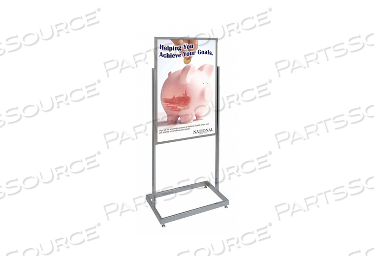 SIGN HOLDER PEDESTAL 24X36 ALUM CHROME by United Visual Products SIGN HOLDER PEDESTAL 24X36 ALUM CHROME by United Visual Products