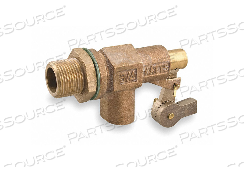 FLOAT VALVE 3/4 IN BRONZE BULKHEAD MOUNT by Watts Regulator Co. FLOAT VALVE 3/4 IN BRONZE BULKHEAD MOUNT by Watts Regulator Co.