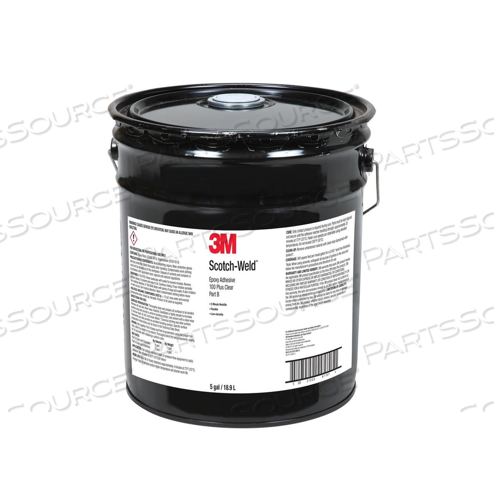 21200-87197 3M-WELD EPOXY ADHESIVE 100 PLUS CLEAR PART B,5 GALLON by 3M Consumer