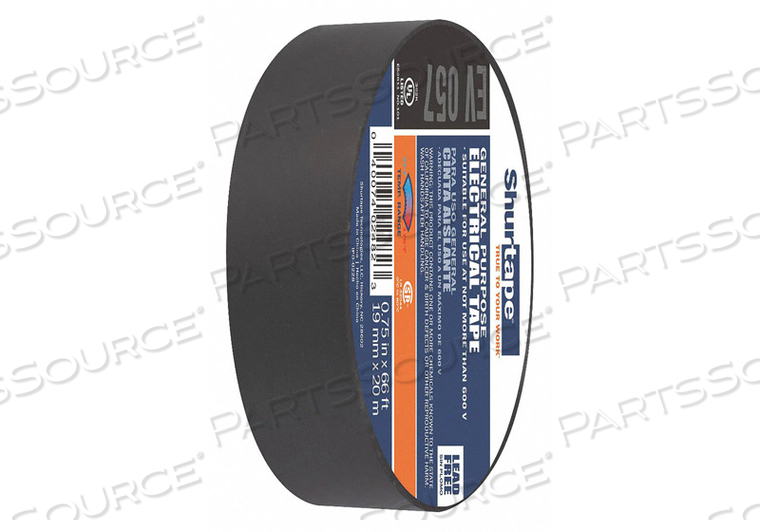 ELECTRICAL TAPE BLACK PVC 66 FT L by Shurtape