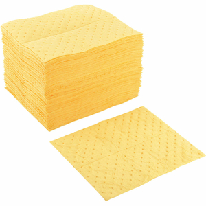 HAZMAT PAD, HEAVY WEIGHT, 15" X 18", YELLOW, 100/PACK by Evolution Sorbent Product