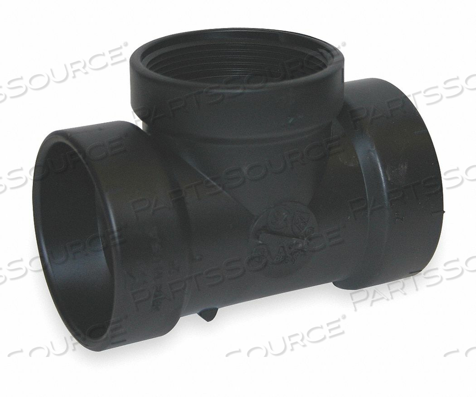 CLEANOUT TEE, 3 IN X 3 IN X 3 IN FITTING PIPE SIZE, SCHEDULE 40, BLACK by Charlotte Pipe And Foundry Co.