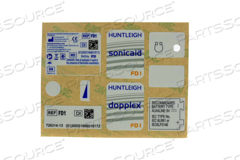 LABEL SET FOR FD1-P-USA HANDHELD DOPPLER by Arjo Inc. LABEL SET FOR FD1-P-USA HANDHELD DOPPLER by Arjo Inc.