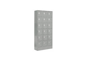 BOX LOCKER LOUVERED 3 WIDE 6 TIER GRAY by JT Eaton