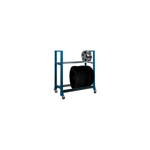 2 TIER TIRE CART- 54-3/4"W X 25-5/8"D X 62"H- MONACO BLUE by Shure Incorporated