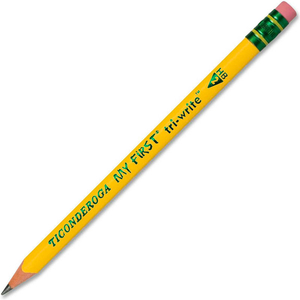 MY FIRST TRI-WRITE BEGINNER HB #2 PENCIL WITH ERASER, 36/BOX by Dixon Ticonderoga