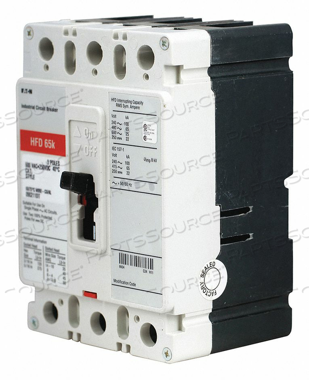 CIRCUIT BREAKER, THERMAL MAGNETIC, 600 VAC, 250 VDC, 3P, 225A by Eaton
