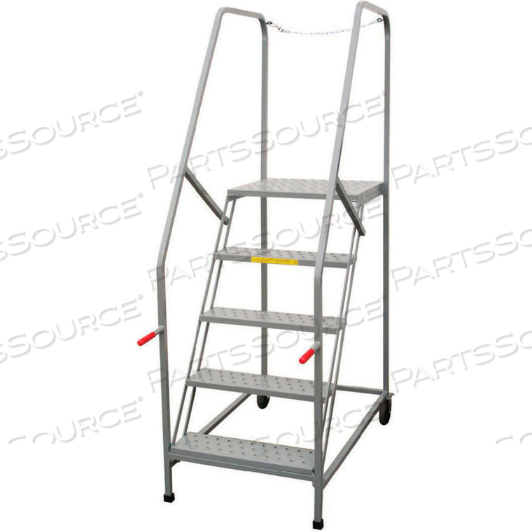 7 STEP STEEL ROLLING TRUCK MAINTENANCE LADDER, 24" STEP WIDTH 