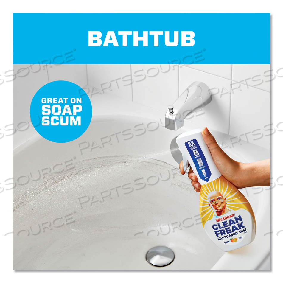 CLEAN FREAK DEEP CLEANING MIST MULTI-SURFACE SPRAY, LEMON, 16 OZ SPRAY BOTTLE by Mr. Clean
