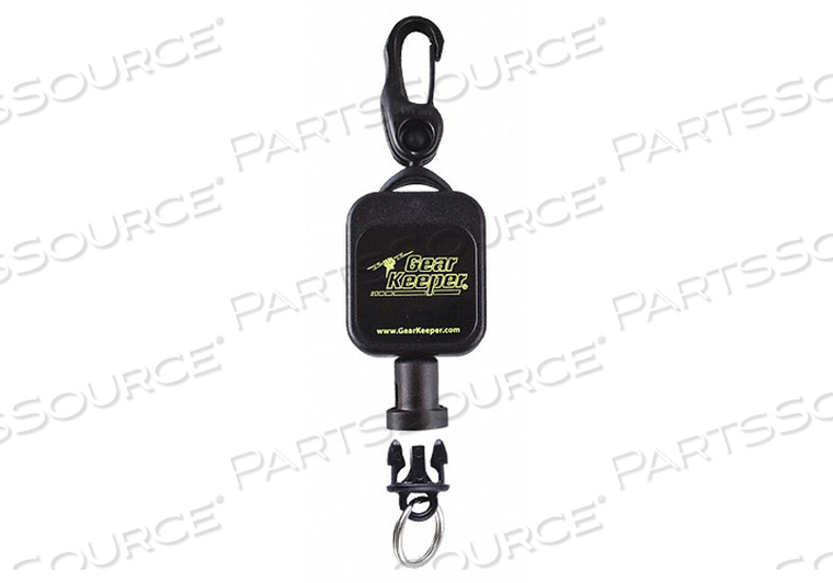 RETRACTABLE LANYARD 14INL BLACK/ORANGE by Gearkeeper