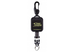 RETRACTABLE LANYARD 14INL BLACK/ORANGE by Gearkeeper