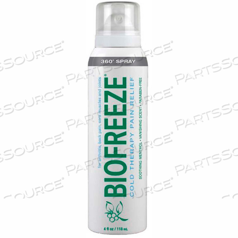BIOFREEZE PROFESSIONAL SPRAY, 4 OZ PATIENT SIZE, 360 EDGE, BOX OF 12 by Fabrication Enterprises
