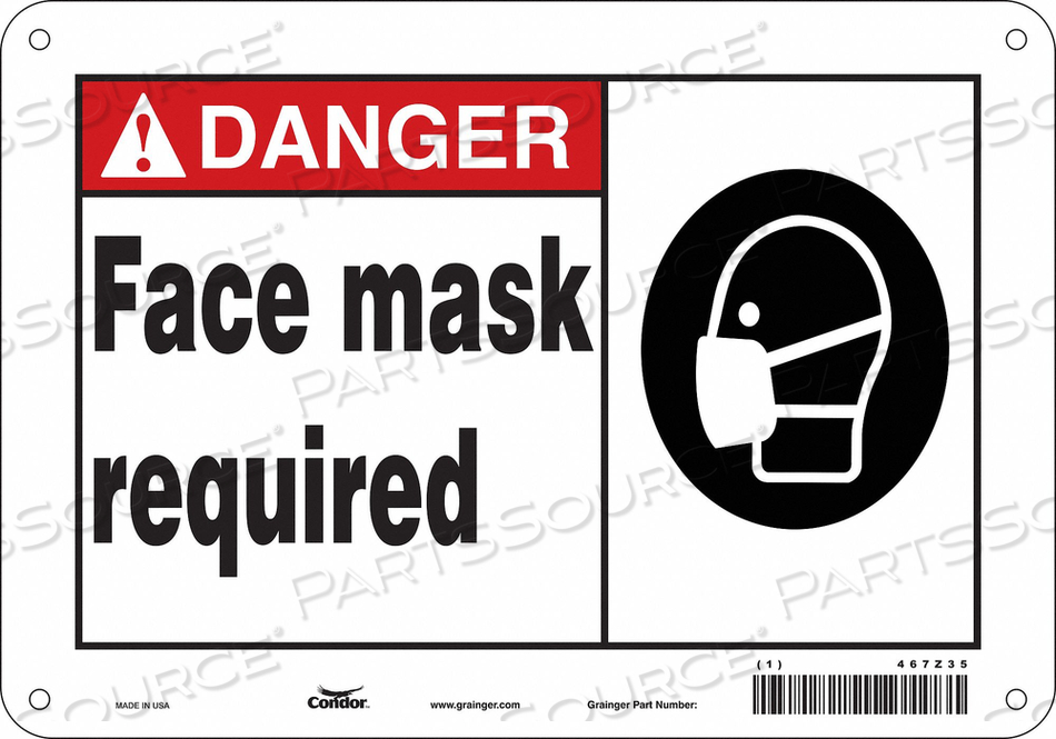 SAFETY SIGN 10 W 7 H 0.010 THICKNESS 