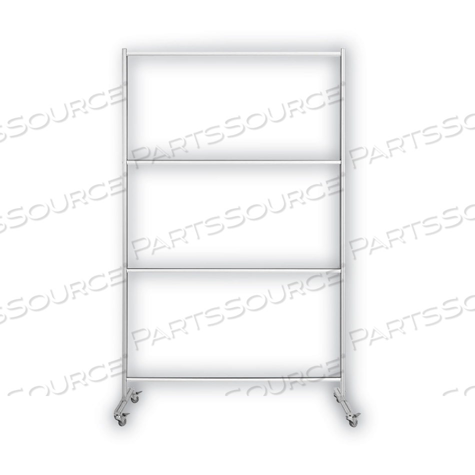 MASTERVISION MOBILE STAND WITH GLASS DIVIDER, 50"W X 68-1/2"H by MasterVision