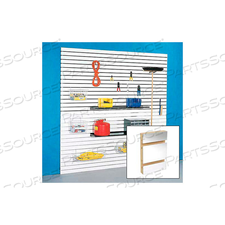 48" X 96" SLATWALL PANEL - MIRROR, WITHOUT INSERTS - PKG QTY 4 by Holland Panel Products