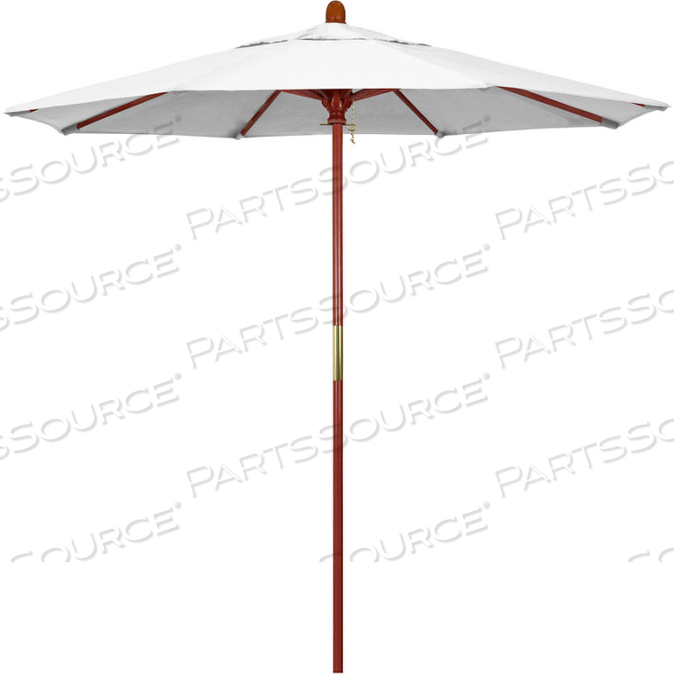 CALIFORNIA UMBRELLA 7.5' PATIO UMBRELLA - OLEFIN WHITE - HARDWOOD POLE - GROVE SERIES by March Products Inc CALIFORNIA UMBRELLA 7.5' PATIO UMBRELLA - OLEFIN WHITE - HARDWOOD POLE - GROVE SERIES by March Products Inc