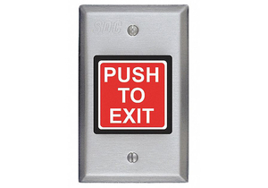 PUSH TO EXIT BUTTON 2-7/8 IN W SPDT by SDC