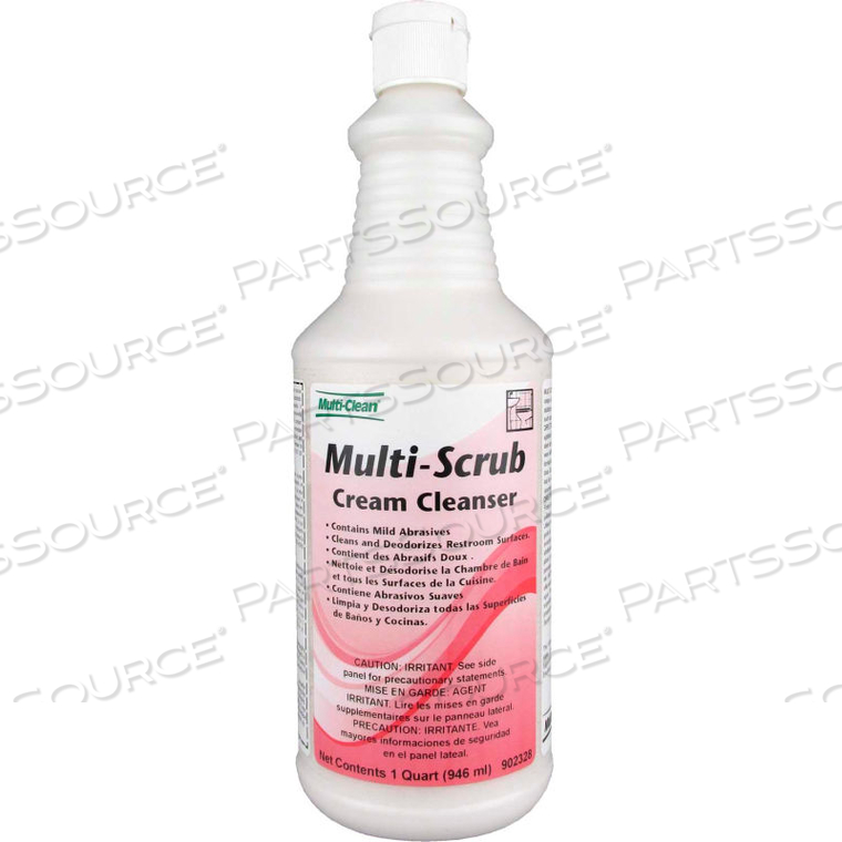 MULTI-CLEAN MULTI-SCRUB CRME CLEANSER - FLORAL, QUART BOTTLE, 12 BOTTLES by Minuteman International Inc.