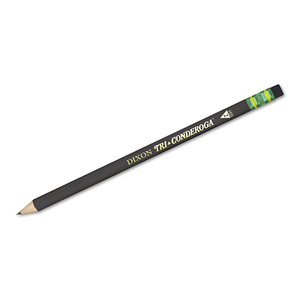 TRI-CONDEROGA PENCIL WITH MICROBAN PROTECTION, HB (#2), BLACK LEAD, BLACK BARREL, DOZEN by Dixon Ticonderoga TRI-CONDEROGA PENCIL WITH MICROBAN PROTECTION, HB (#2), BLACK LEAD, BLACK BARREL, DOZEN by Dixon Ticonderoga