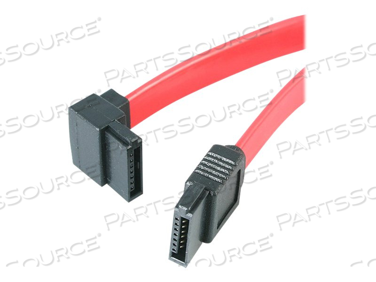 THIS LEFT ANGLED SATA CABLE FEATURES A STANDARD (STRAIGHT) MALE SERIAL ATA CONNE by StarTech.com Ltd.