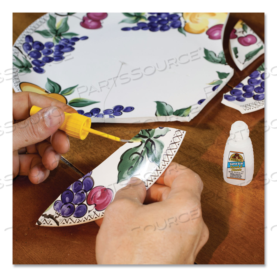 SUPER GLUE WITH BRUSH AND NOZZLE APPLICATORS, 0.35 OZ, DRIES CLEAR by Gorilla Glue