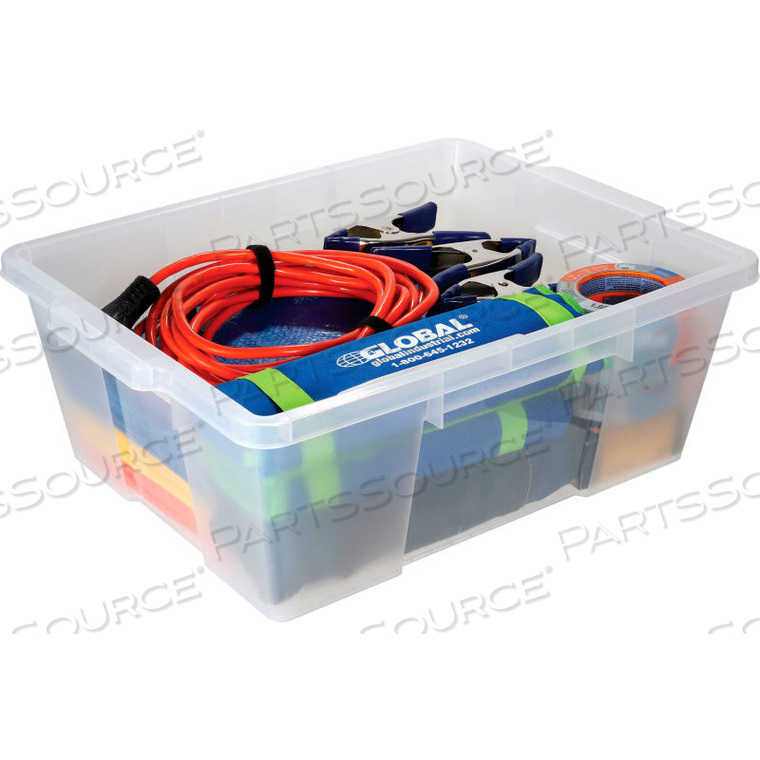 HEAVY-DUTY LATCH CONTAINER - 21"L X 15-7/8"W X 7-3/4"H CLEAR by Quantum Storage Systems HEAVY-DUTY LATCH CONTAINER - 21"L X 15-7/8"W X 7-3/4"H CLEAR by Quantum Storage Systems