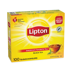 TEA BAGS, BLACK, 100/BOX by Lipton