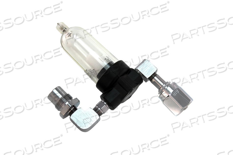 LINE FILTER ASSEMBLY, 90⁰ DISS MALE INLET X 90º DISS HEX FEMALE OUTLET, MED AIR by Bay Corporation