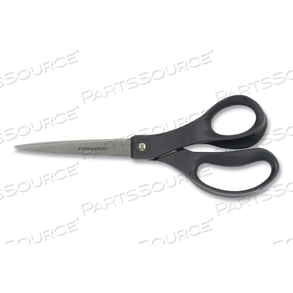 EVERYDAY SCISSORS, 8" LONG, 3.25" CUT LENGTH, BLACK STRAIGHT HANDLE by Fiskars