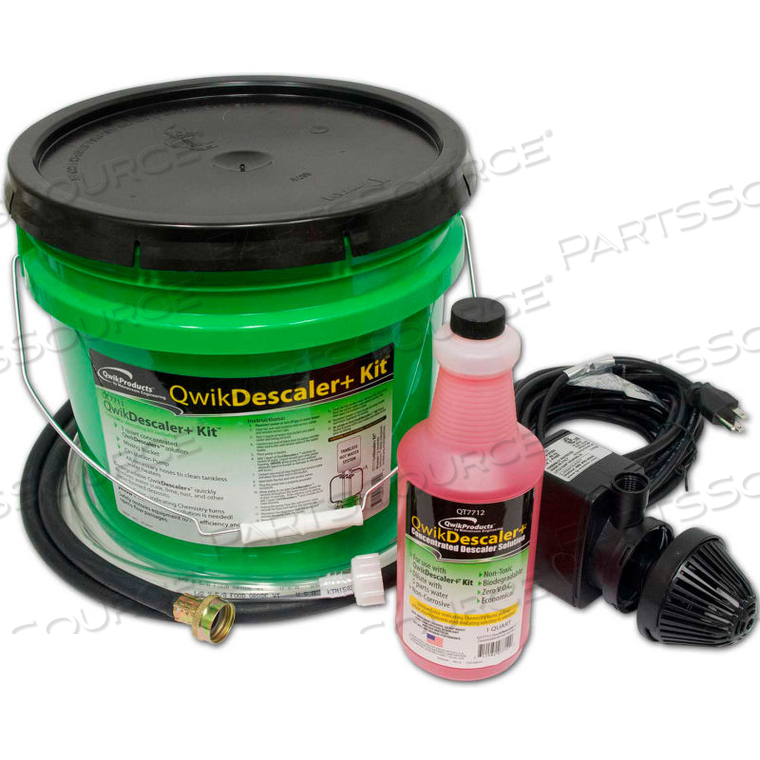 QWIKDESCALER+KIT DESCALER SOLUTION - 1 QUART, CIRC. PUMP, MIXING CONTAINER, HOSES by Qwikproducts QWIKDESCALER+KIT DESCALER SOLUTION - 1 QUART, CIRC. PUMP, MIXING CONTAINER, HOSES by Qwikproducts