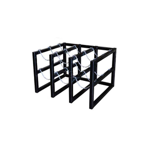 CYLINDER TUBE RACK, 3 WIDE X 3 DEEP, 44"W X 38"D X 30"H,9 CYLINDER CAP. by Justrite