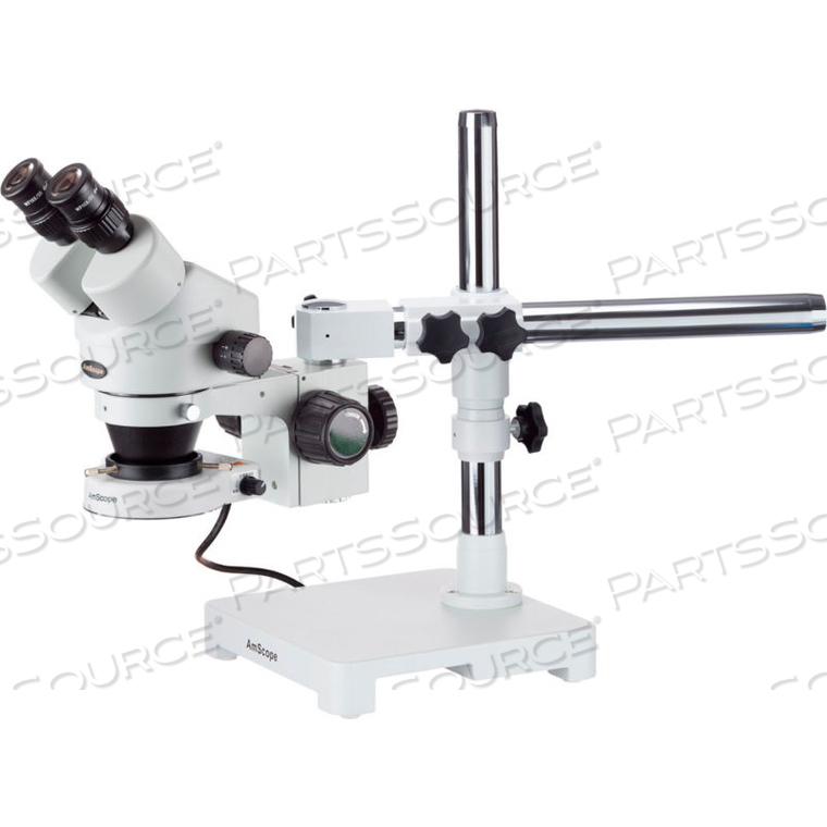 AMSCOPE 3.5X-90X STEREO ZOOM MICROSCOPE ON BOOM STAND WITH 80-LED LIGHT by United Scope