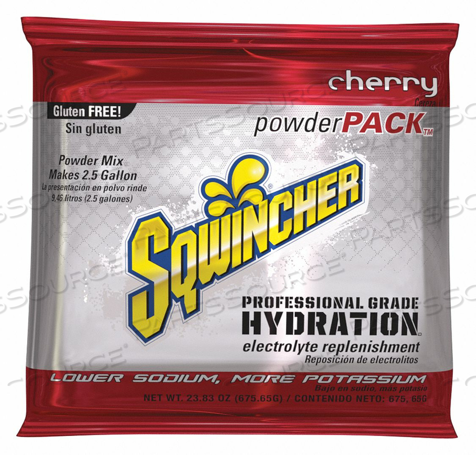 2.5GAL YIELD POWDER CONCENTRATE, CHERRY by Sqwincher 2.5GAL YIELD POWDER CONCENTRATE, CHERRY by Sqwincher